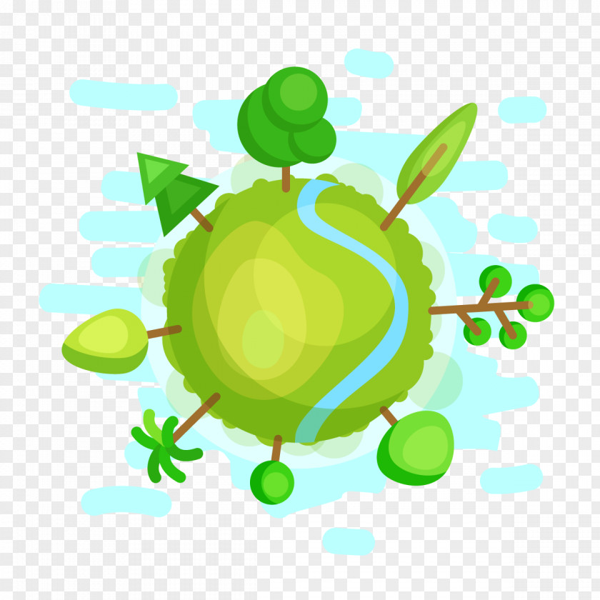 Vector Green Earth Village Euclidean PNG