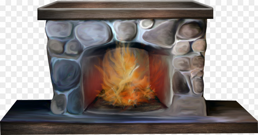 Cartoon Stove Hearth Firewood Combustion PNG
