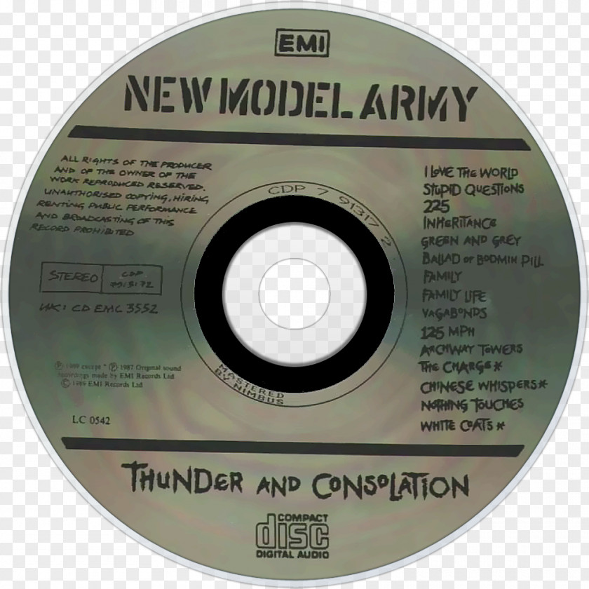 Tv Model Compact Disc Thunder And Consolation New Army Phonograph Record United Kingdom PNG