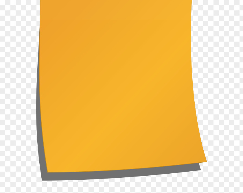 Vector Yellow Sticky Notes Rectangle Material PNG