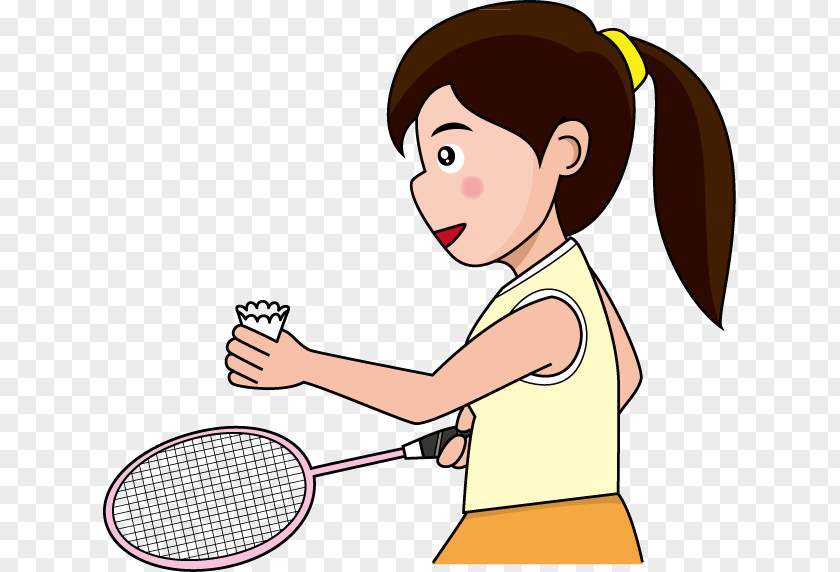 Badminton Vector Hairstyle Clip Art PNG