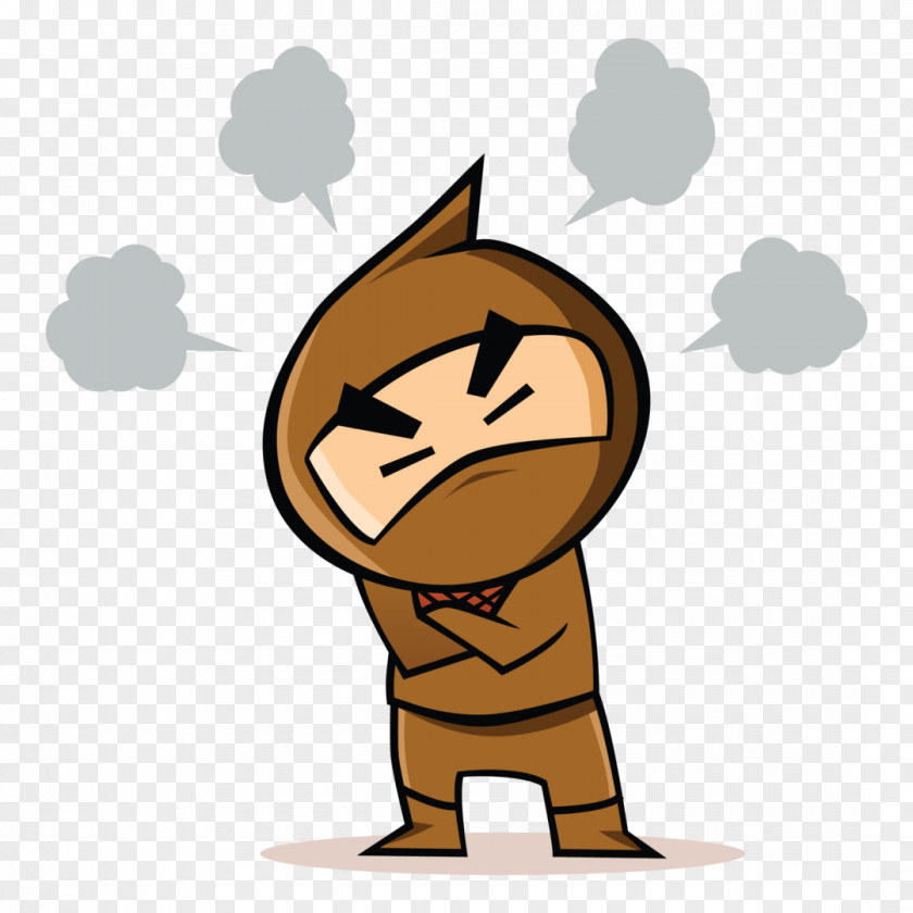 Cartoon Ninjas Fighting Vector Graphics Humour Clip Art Illustration PNG