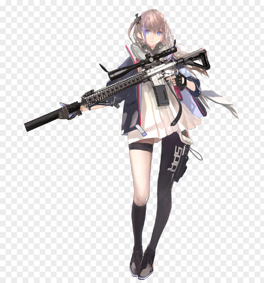 Girls' Frontline ArmaLite AR-15 Style Rifle Assault Anime PNG style rifle Anime, military weapons clipart PNG