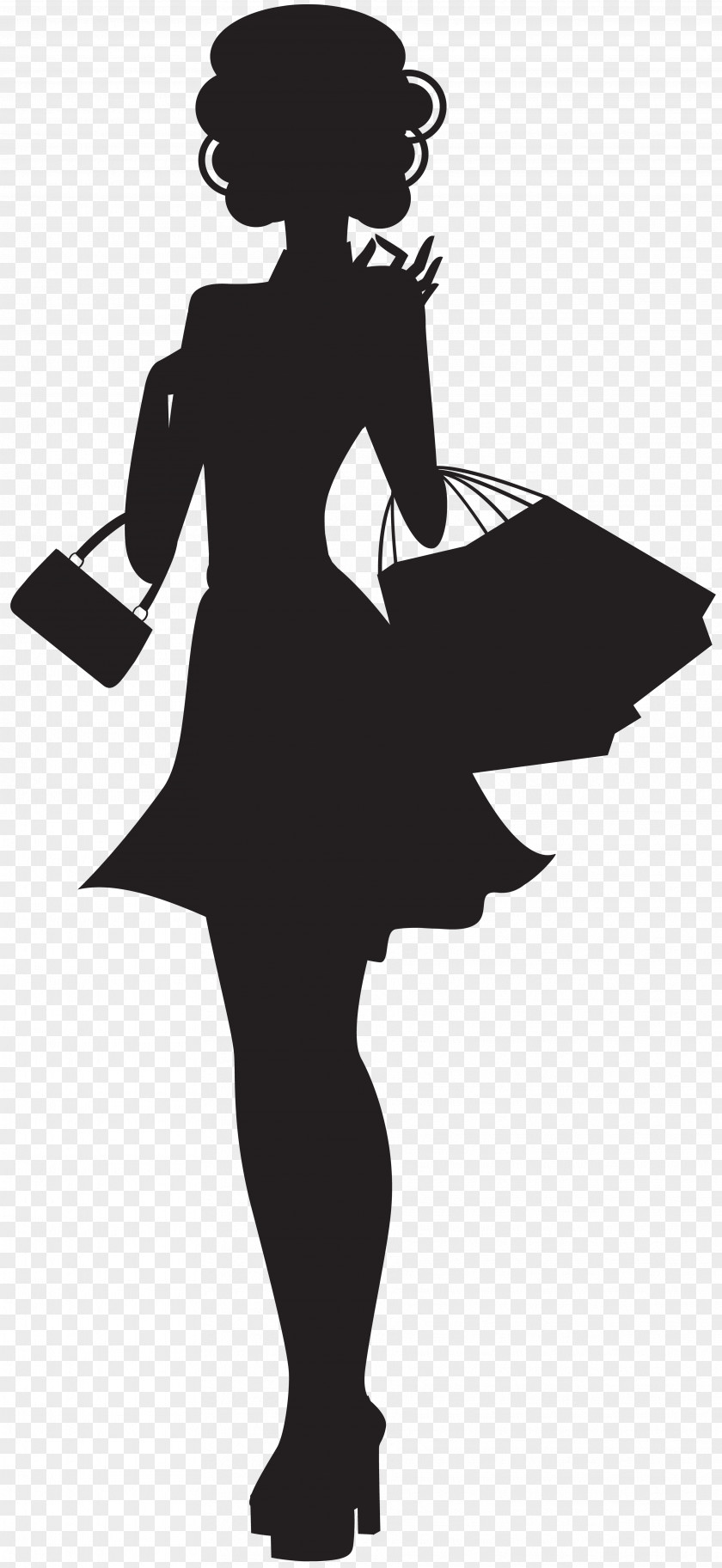 Shopping Woman Silhouette Clip Art PNG