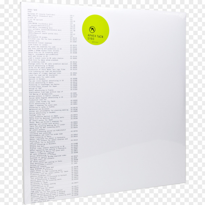 Aphex Twin Paper Font PNG