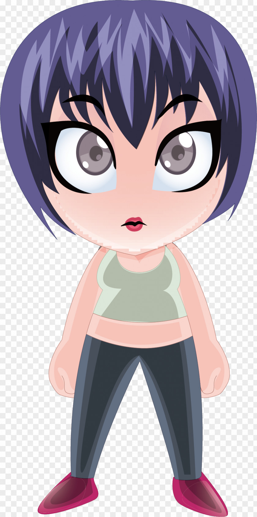 Big Eyed Woman Eye Illustration PNG