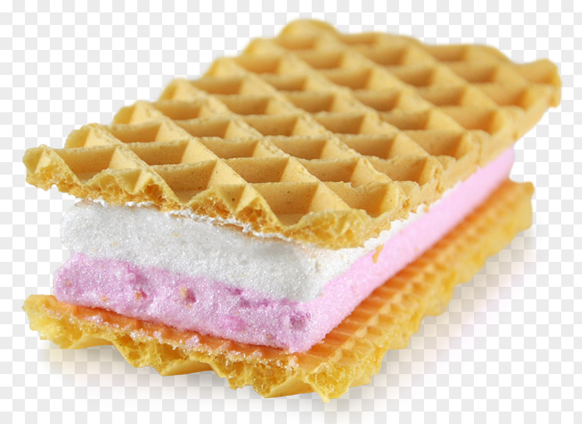 Guilt Belgian Waffle Wafer Ice Cream Pink PNG