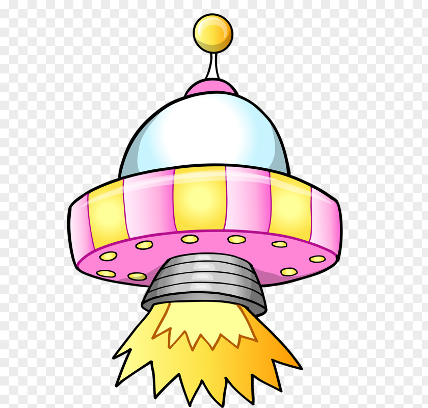 Hand-painted UFO Flying Saucer Cartoon Unidentified Object Clip Art PNG