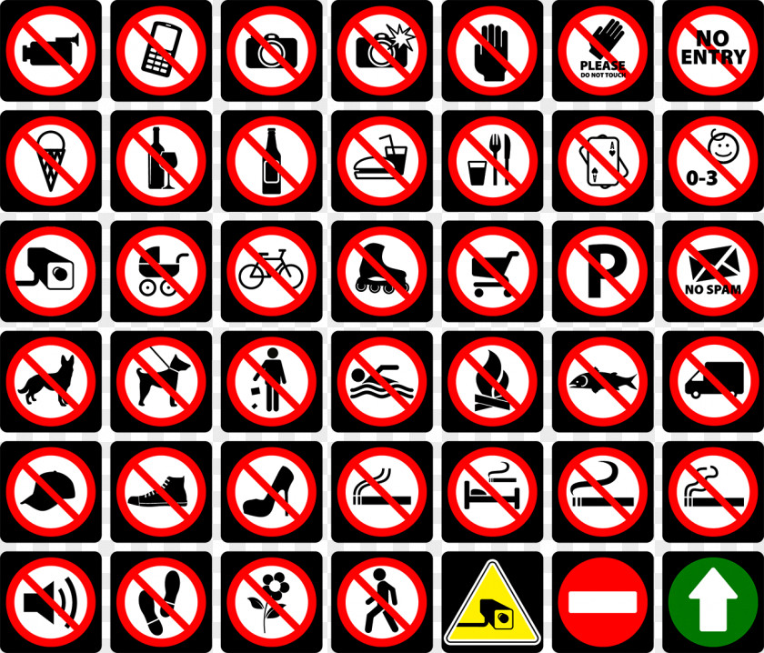 Traffic Sign Prohibiting No Symbol Icon PNG