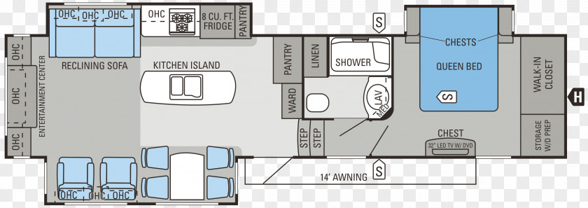 Eagle Premier Floor Plan Caravan Campervans PNG