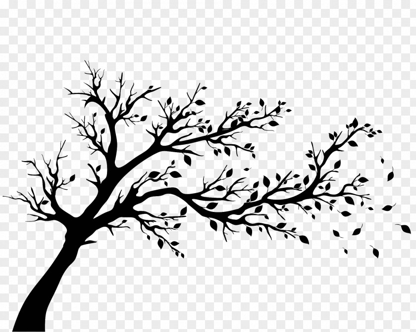 Tree Silhouette Wall Decal Autumn PNG