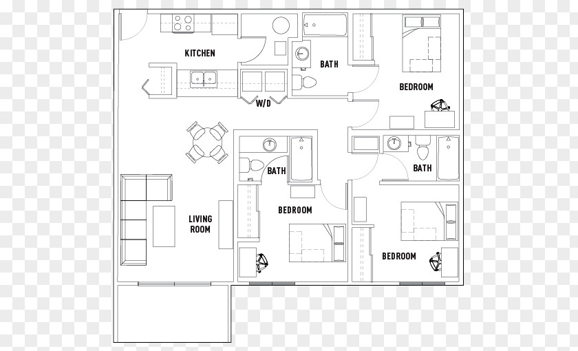 Bed Floor Plan Texas A&M University Apartment Aggie Station PNG
