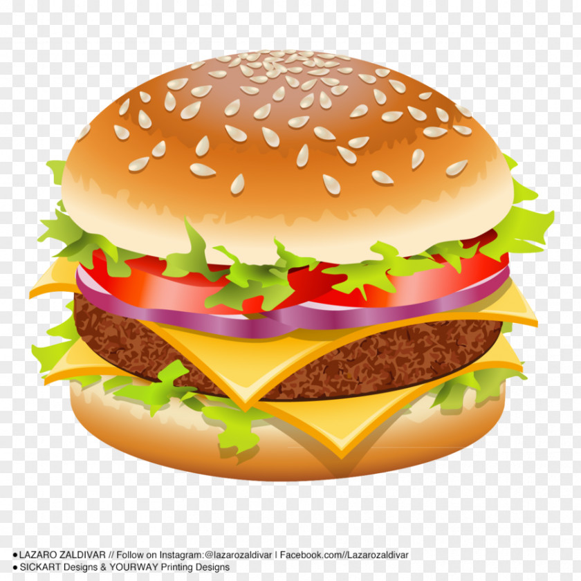 Burger And Sandwich Hamburger Cheeseburger Veggie Chicken Patty PNG