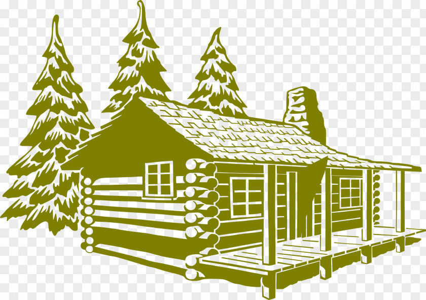 House Log Cabin Drawing Cottage Building PNG