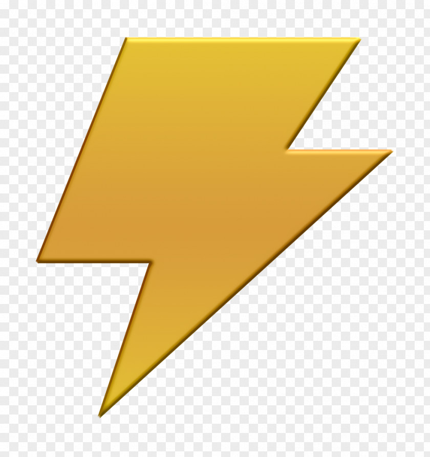 Origami Triangle Bolt Icon Flashlight Lightning PNG