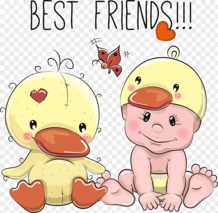 Vector Play Baby Ducklings Infant Cartoon Illustration PNG