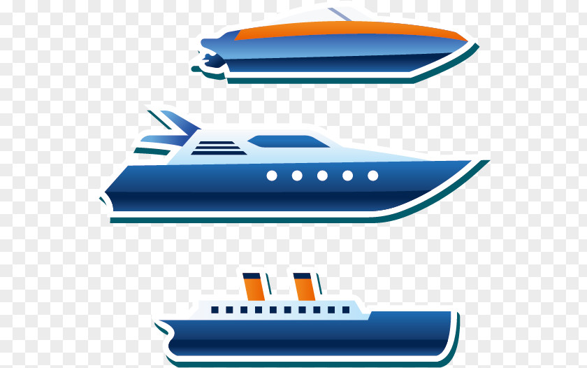 Vector Yacht Sticker Clip Art PNG