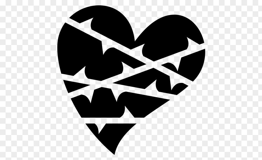 Barbed Wire Around My Heart White Clip Art PNG
