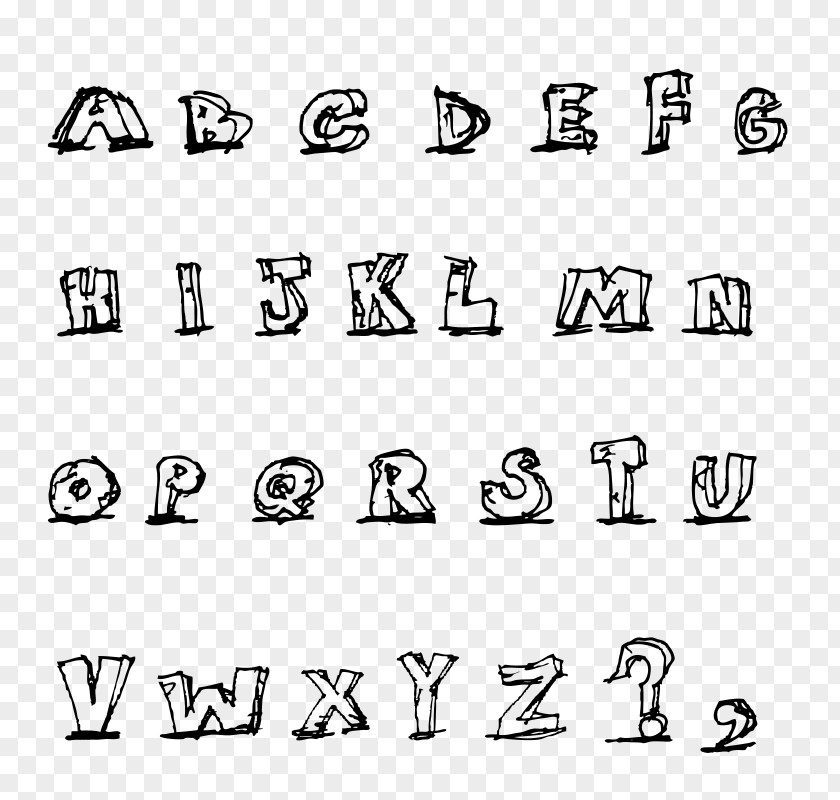 English Alphabet Letter Drawing Clip Art PNG
