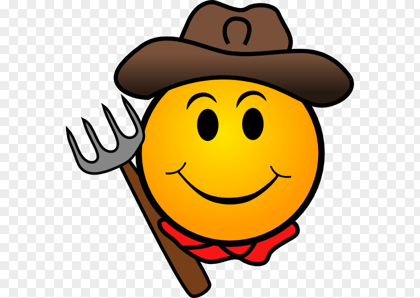 Farmer Smiley Emoticon Clip Art PNG