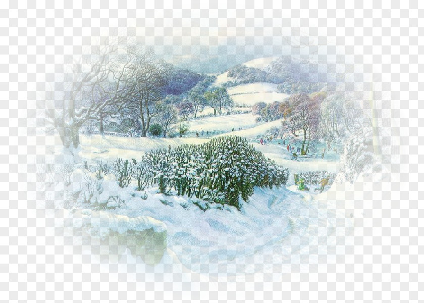 Winter Landscape Clip Art Image GIF Desktop Wallpaper PNG
