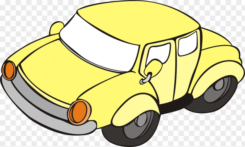 Yellow Cartoon Car Window Download PNG