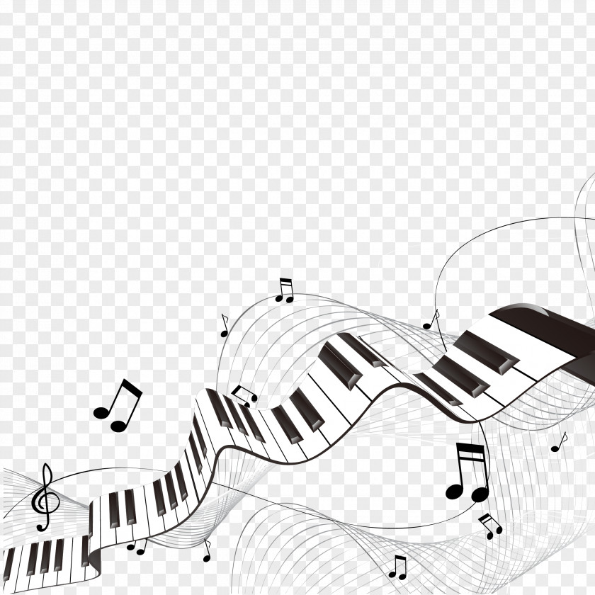 Our Heart Vector Graphics Piano Musical Keyboard Illustration PNG