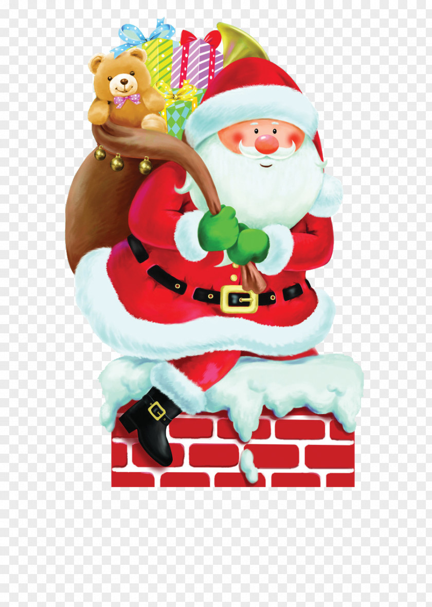 Santa Gifts Claus Hoodie Christmas PNG