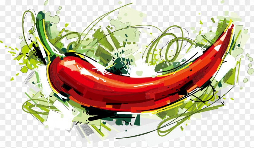 Vector Red Pepper Chili Con Carne Capsicum Drawing PNG