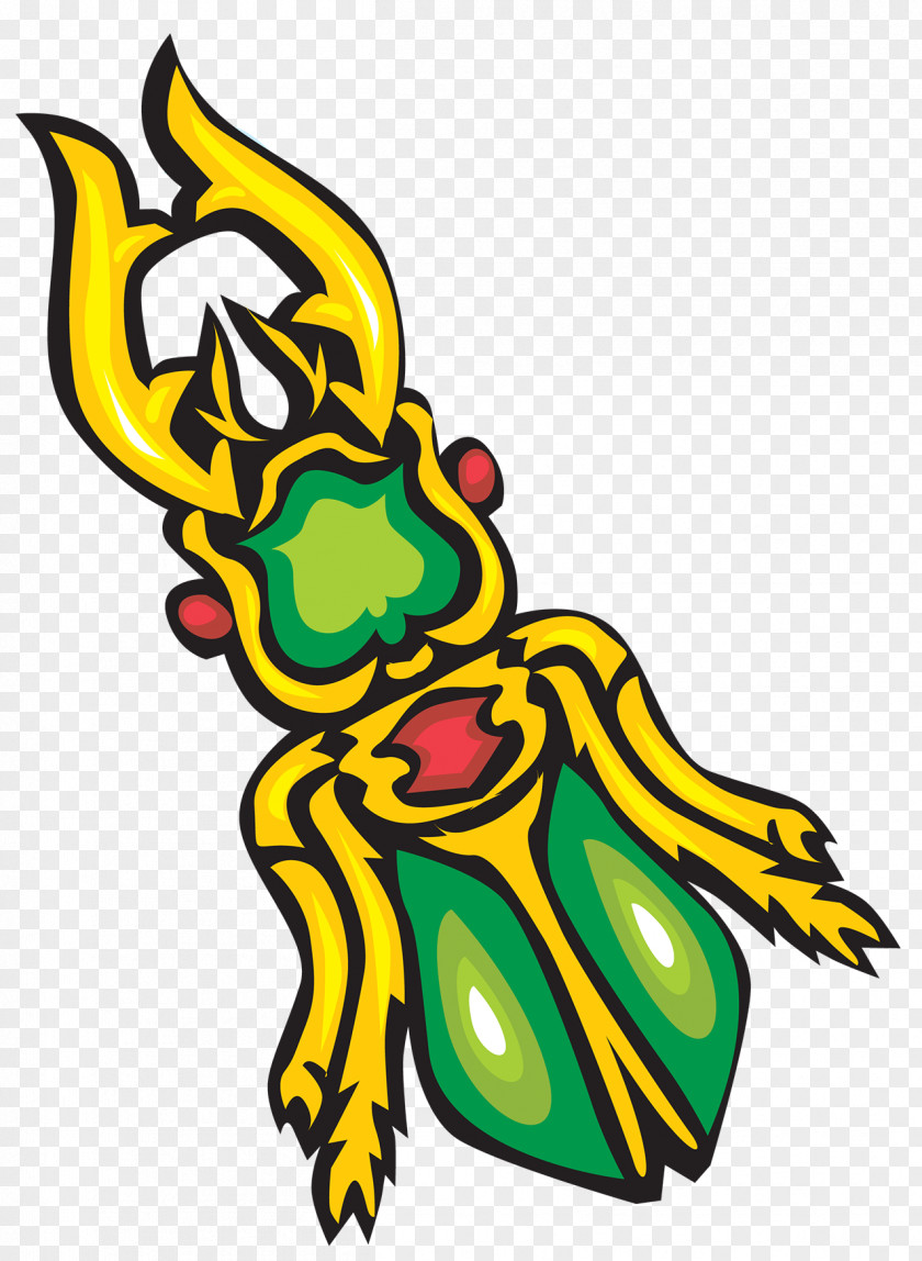 Gold Decorative Cricket Painting Clip Art PNG