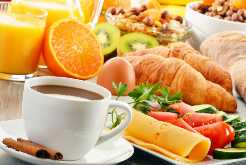 Сroissant Coffee Orange Juice Breakfast Croissant PNG