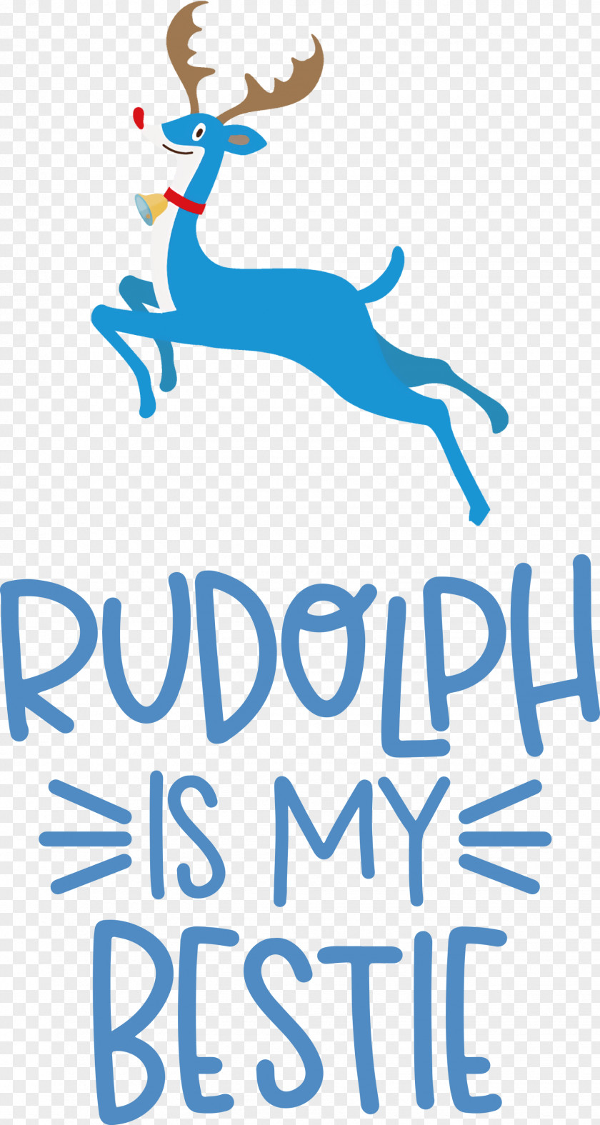 Rudolph Is My Bestie Deer PNG