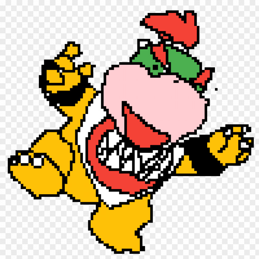 Bowser Lava Falls Pixel Art Drawing Clip Image PNG