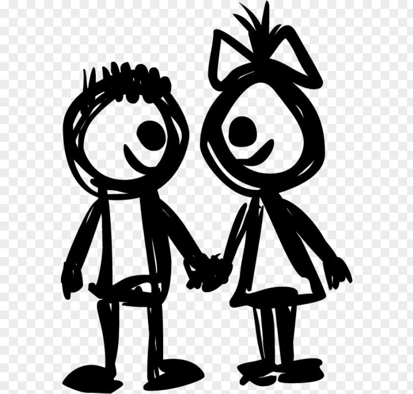 Couple Love Friendship Drawing PNG