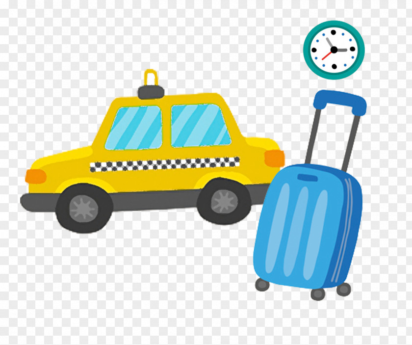 Taxi Suitcase PNG