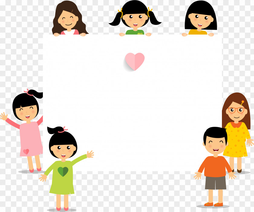 Cute Child Message Board Clip Art PNG
