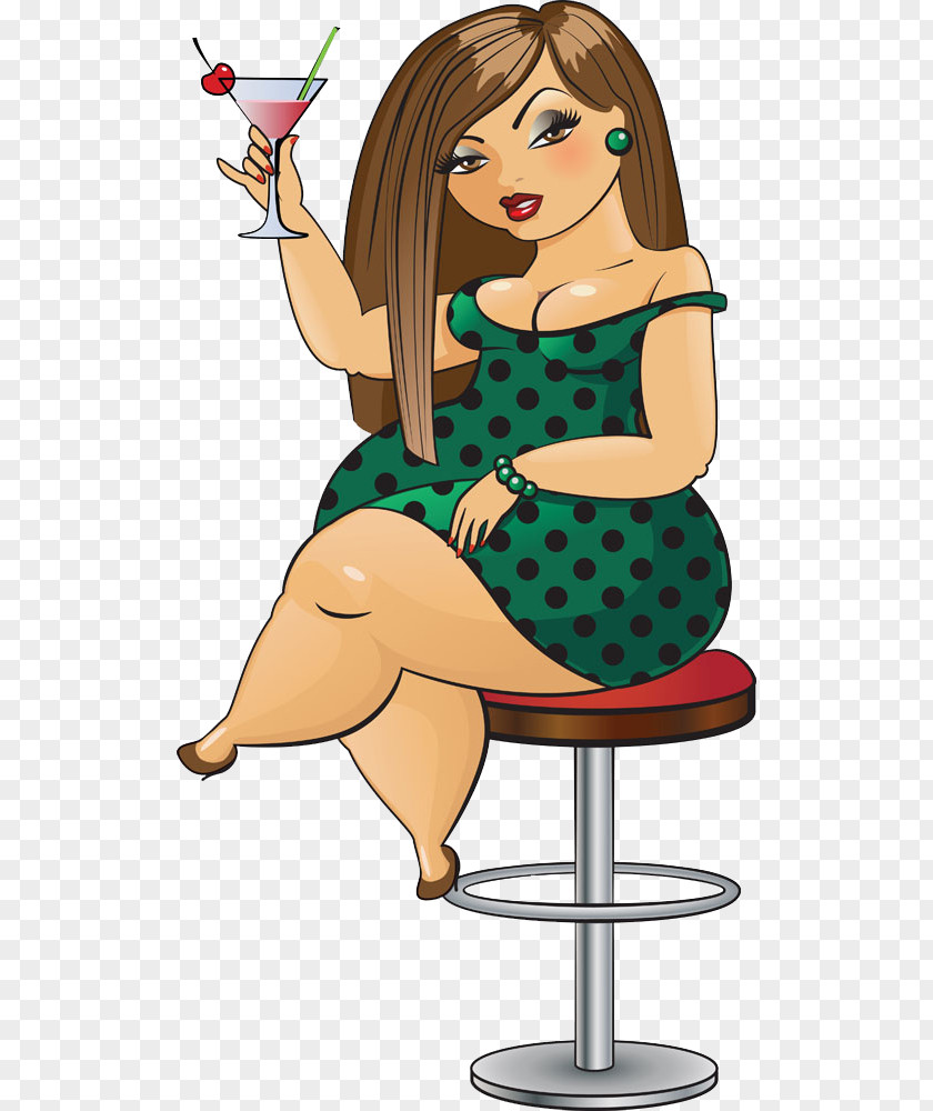 Woman Holding A Cocktail Cartoon Stock Illustration PNG