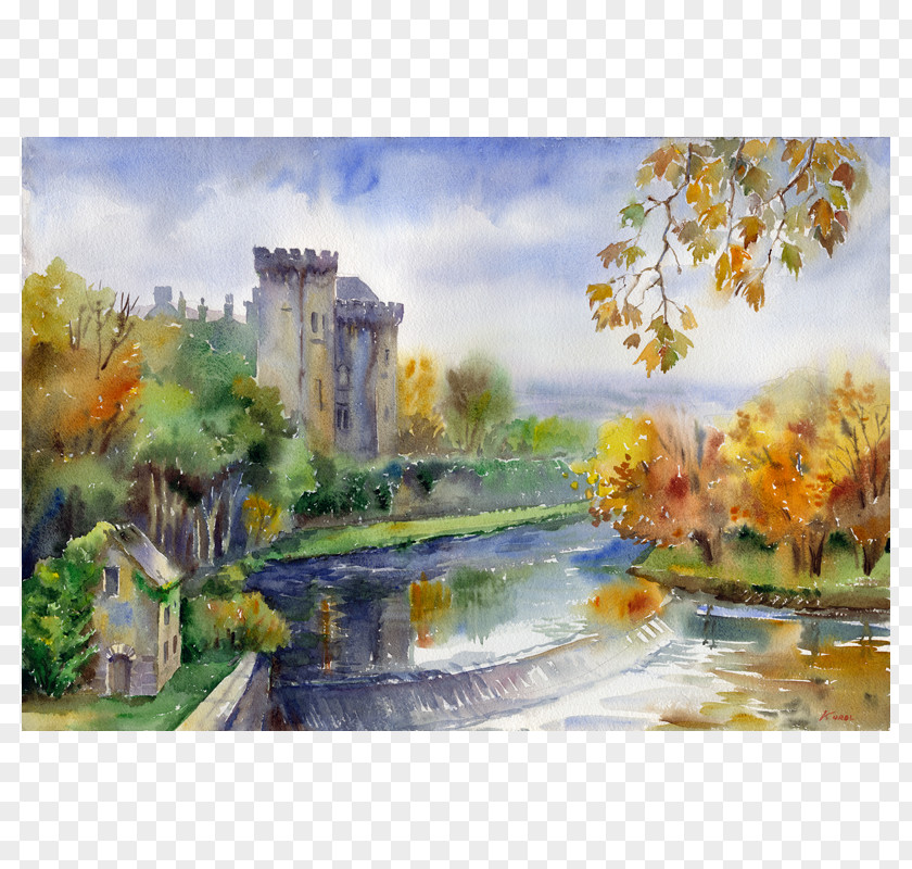 Painting Watercolor Rock Of Cashel Galway Ireland In Watercolour PNG