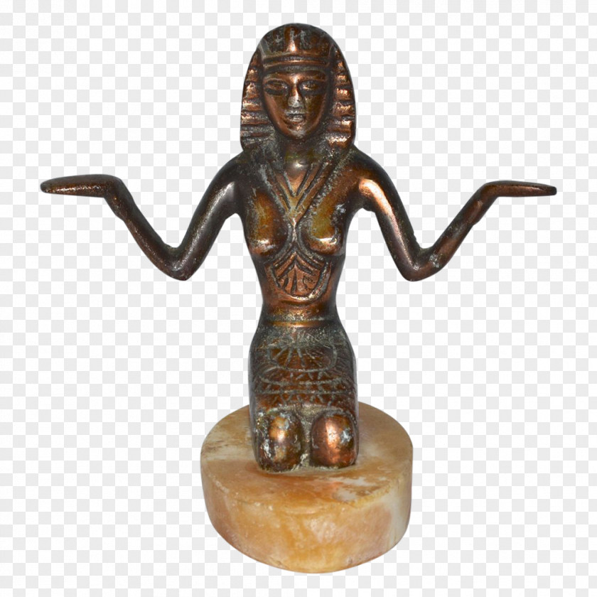 Pharaoh Ancient Egypt Sculpture Spelter Statue PNG