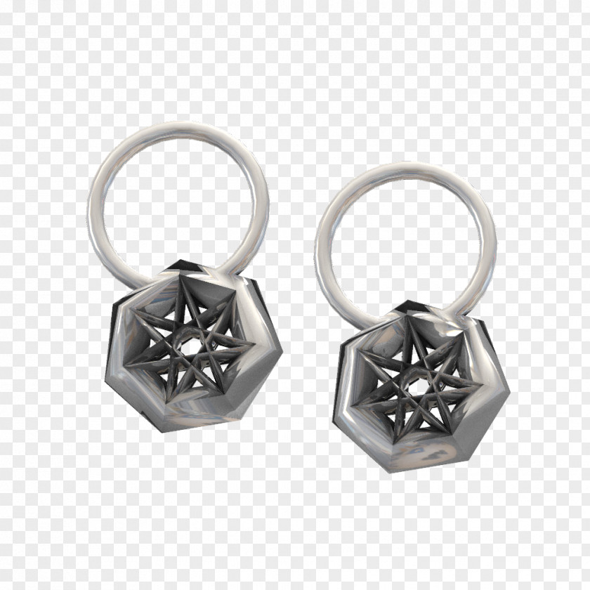 Silver Earring Product Design Body Jewellery PNG