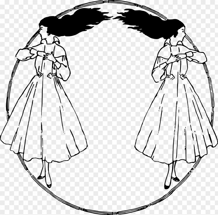 Two Girls Clip Art PNG