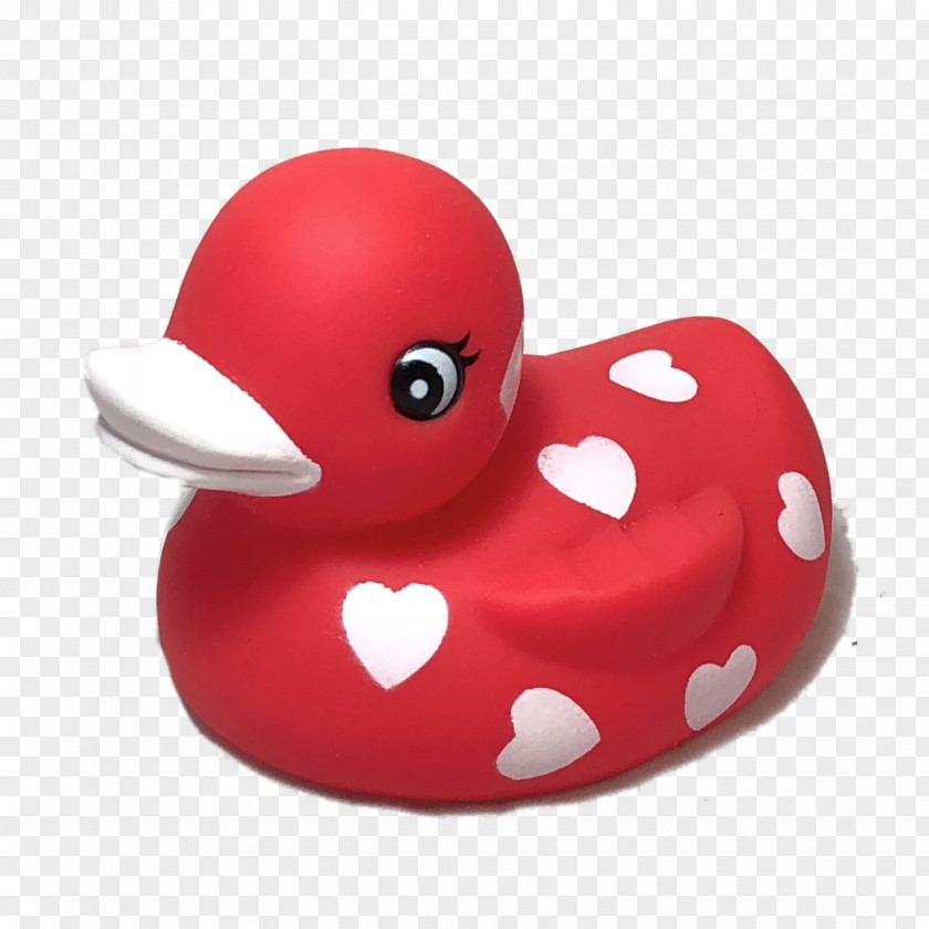 Duck Rubber Red Valentine's Day Heart PNG