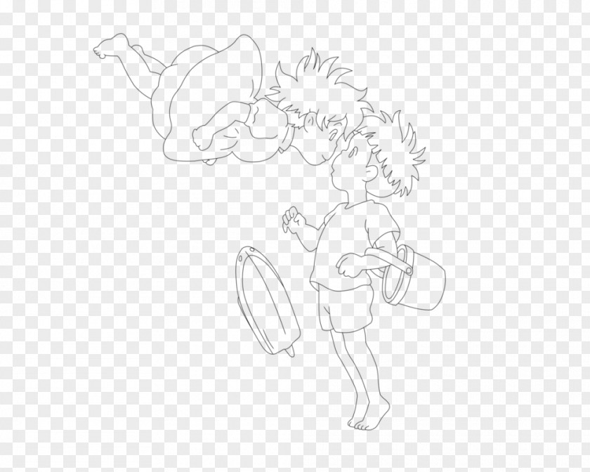 Ponyo Line Art Drawing Color Cartoon Sketch PNG