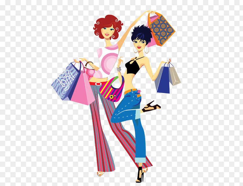 Woman Online Shopping PNG