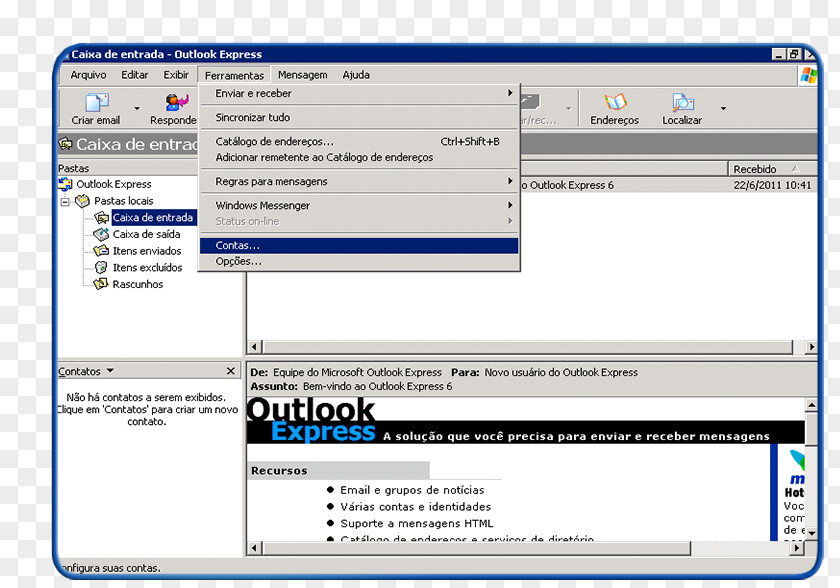 Email Computer Program Outlook Express 6 98 Microsoft PNG