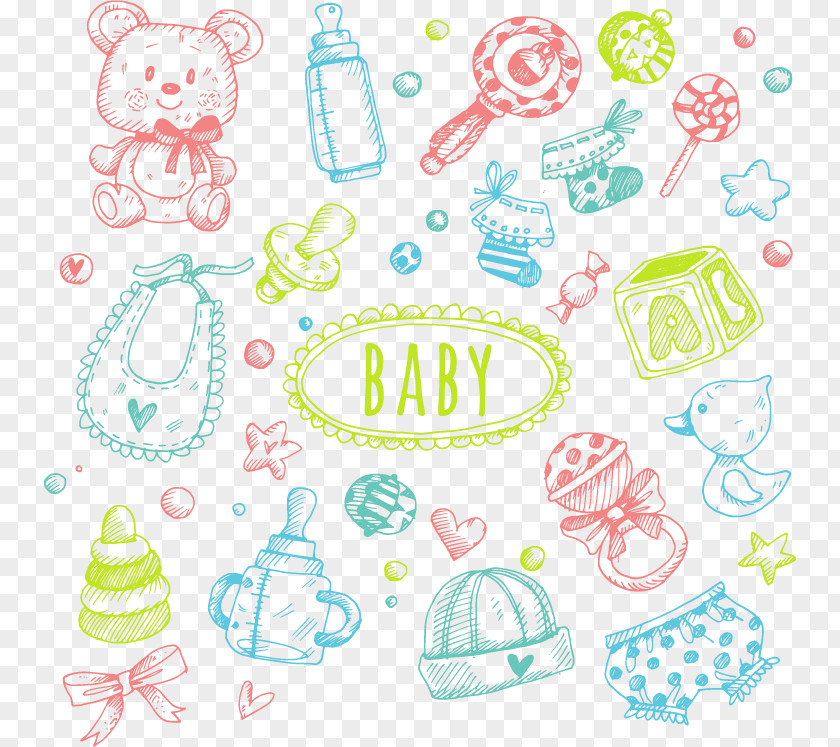 Hand Drawn Sketch Baby Toys Toy Infant Drawing Clip Art PNG