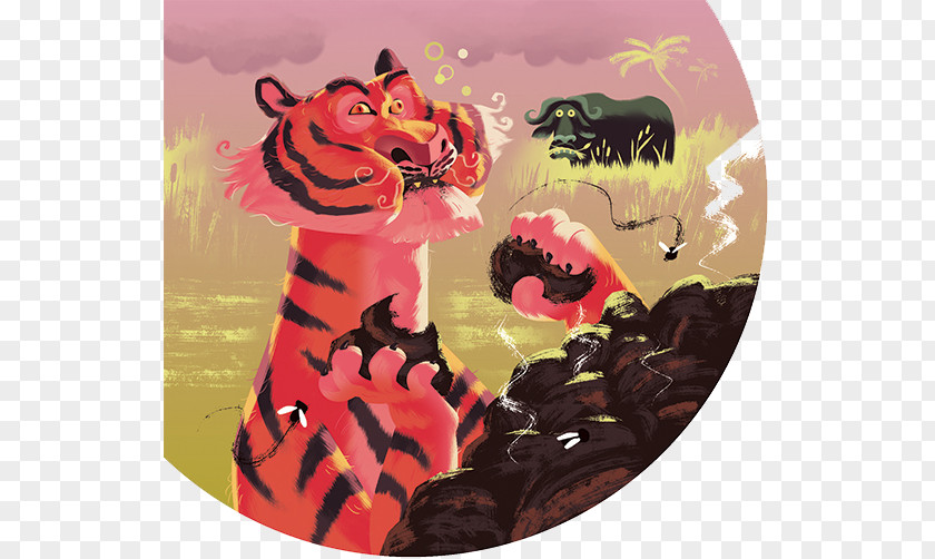 Red Tiger Mountain Illustration PNG
