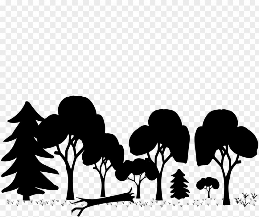 Silhouette Forest Clip Art PNG
