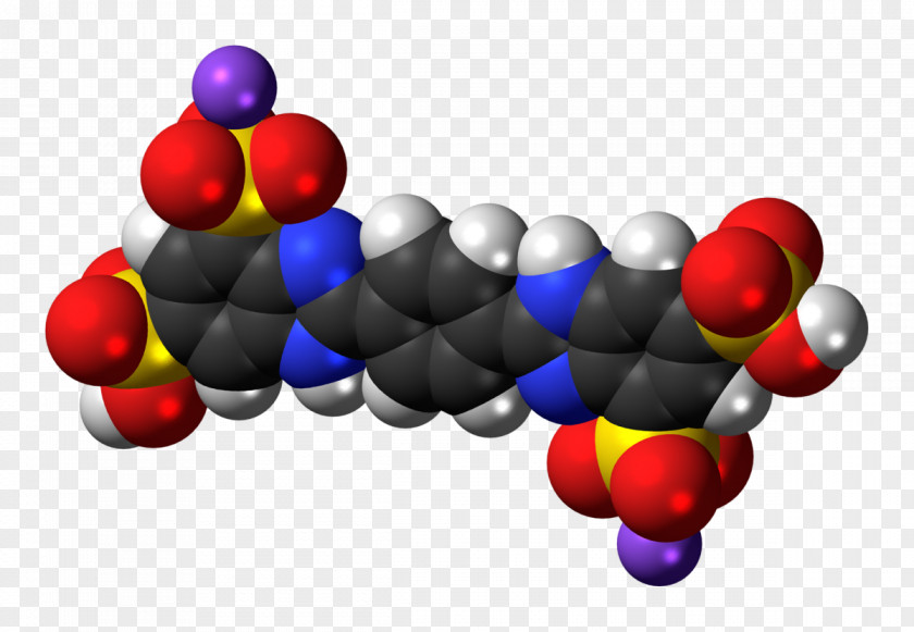 Bisdisulizole Disodium Sunscreen Pyrophosphate Phosphate Space-filling Model PNG