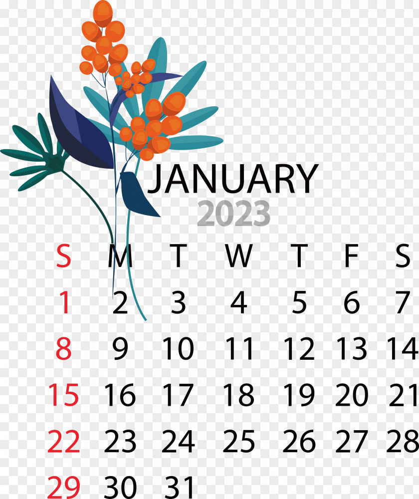 Calendar January 2022 Month 2021 PNG